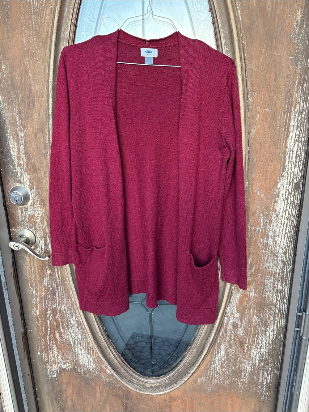 Old navy pocketed open face long cardigan! Large